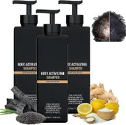 Root Activator Shampoo, Mane Root Activator Shampoo, Shampoo Root Activator Promotes Hair Growth For Men Hair Thickening Shampoo 3pcs
