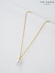 Ted Baker Gold Tone Parmlia: Pearly Chain Pendant Necklace (E76499) | $92