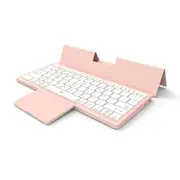 ANYMOB Bluetooth Keyboard Pink Mini Foldable Wireless Keys With Touchpad