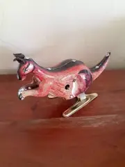 Kangaroo Wind up Lithographed Tin Toy Jumping Clockwork Mechanism with key