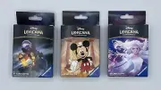 Disney Lorcana Card Deck Sleeves All 3 Artworks: Elsa, Mickey, Captain Hook -New