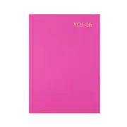 2025-2026 Financial Year Diary Collins Essential A4 Day to Page Pink ESSA41M.50