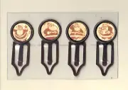 Graphic45 ST. NICHOLAS #107 AntQ Copper (4) Metal Clips HANDMADE