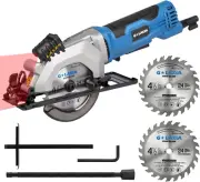 Mini Circular Saw, Corded, w/ Laser Guide, Rip Guide, Compact Saws, Hand Tools