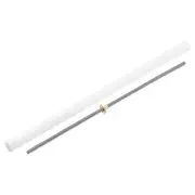 1 Pcs 500mm Lead Screw with Tr8x8 Brass Nut and Plastic Packaging Tube, Silver