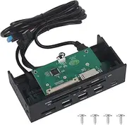 5.25 Inches Multifunction Dashboard, Internal Card Reader with USB 3.0 Front Panel, Supporting M2, MSO, SD, MS, XD, and 64G CF Cards