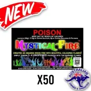 50-Pack 25g Magic Fire Colourful Fire Dust Changing Flames Campfire