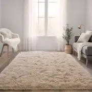 Fluffy Rug for Bedroom 4x5.9 Feet - Ultra Soft & Anti-Skid 4x6 feet Beige