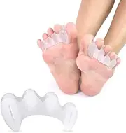 Toe Spacers, Bunion Corrector for Women/Men, Foot Alignment Toe Separators - Dividers to Correct Bunions, Hammertoes, Hallux Valgus, Relief Restore Feet (White, M)