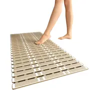 Shower Bath Mat Non-Slip Strong Suction Bathtub Mat Bathroom Floor Mat with Drain Holes
