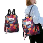 Printed Anti-theft Backpack School Bag Multifunctional Travel Bag