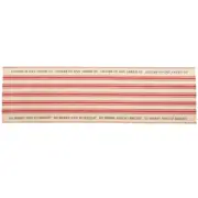 New Mud Pie Holiday Grainsack Table Runner MERRY & BRIGHT Red Stripes 78 x 21