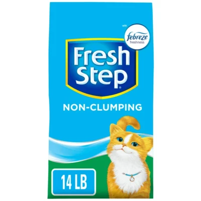 Premium Scented Litter with odor control, Non-Clumping Cat Litter, 14 Lb