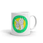 Open Your Eyes Morty Cartoon Coffee Tea Ceramic Mug Office Work Cup Gift