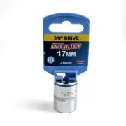 Channellock Blue 3/8" Drive 17mm Shallow Metric Socket 12-Point #310298 Chrome