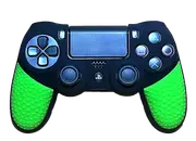 Silicone Cover For PS4 Controller Case Skin - Black/Green