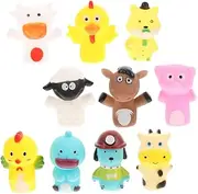 Interactive Puppet Toys for Children 10pcs Animal Finger Puppets Educational Toys