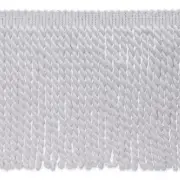 6" Cotton Bullion Fringe Trim, White (Sold by the Yard)