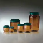 《QORPAK》茶色直筒型玻璃樣本瓶 BOTTLE, STRAIGHT SIDED ROUND, AMBER