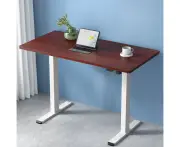140cm Walnut Adjustable Electric Standing Desk Sit Stand Home Office Workstation