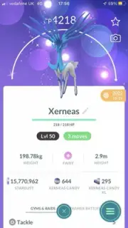Level 50 + 3 Moves Pokémon GO - Shiny Xerneas Instant Trade Or PTC ( Top PVP )