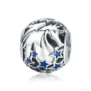 Silver plating Star Beads Fit Charm Bracelets Necklaces Jewelry