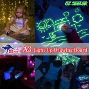 A3 Light Up Drawing Board Sketchpad Painting Pen Sticker Kit Kids Developing Toy