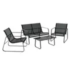 NNEDSZ Outdoor Lounge Setting Garden Patio Furniture Textilene Sofa Table Chair