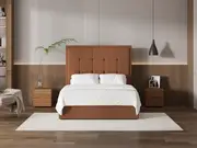 My Style Framed Headboard & Slimline Base - Queen / Gingerbread / Gas Lift Base
