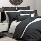 LOGAN & MASON PLATINUM - ASCOT GRANITE - QUILT COVER SET