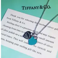 在飛比找旋轉拍賣優惠-Tiffany & co 項鏈 經典款雙色雙心吊墜項鏈 92