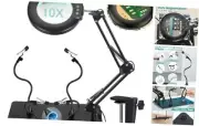 Helping Hands Soldering Station, 10X Magnifying Glass with 10X - Real Glass