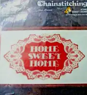 Janlynn Home Sweet Home Chainstitching Kit - Ann Benson - Vintage Embroidery