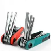 Folding Allen Key Set Portable Hex Wrench Tool Chrome Screwdriver Combination