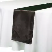 Set of 10 Richland® 6" x 108" Satin Table Runners Great for Weddings Black 10'