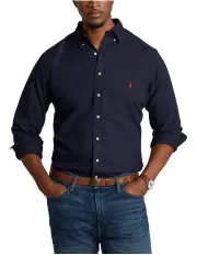 [Polo Ralph Lauren] Big & Tall Garment-Dyed Oxford Shirt in Navy