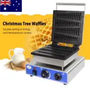 Electric Lolly Waffle Maker Machine 4 PCS Christmas Tree Waffle Maker 1750W