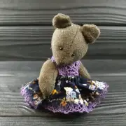 Artist teddy bear Plush miniature toy Handmade bear stuffed animal