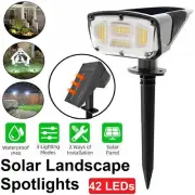 Solar Spot Lights 42 LED Garden Outdoor Pathway Lawn Fence Lamp Spotlight Light
