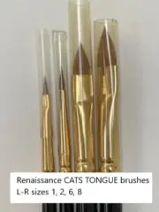 Silver Brush Renaissance series CATS TONGUE brushes for Oil & Watercolor, Sable