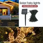 200 LED Solar Fairy String Lights Outdoor Garden Christmas Party Decor AU