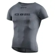 Skins Men's Cycling Activewear Short Sleeve Baselayer Charcoal