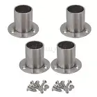 4pcs Clothes Rail Stainless Steel Pole Socket Towel Rod Socket Curtain Rod
