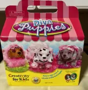 NIB Diva Puppies Paint Set Creativity for Kids 3 Dogs Faber-Castell Bobble Head