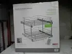 NEW Larger Simply Put Metal 2-Tier Pull Out Cabinet Basket Kitchen "FIRE SALE"