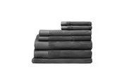 7pc Sheraton Luxury Maison Byron Towel Pack Set Home Bathroom Cotton Charcoal