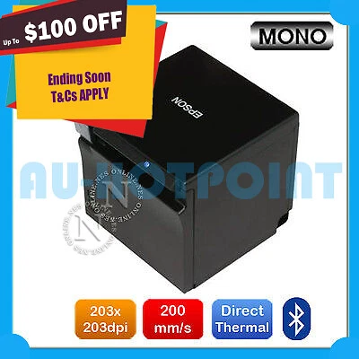 Epson TM-M30-212 Direct Thermal Bluetooth POS Receipt Printer+NFC+UberEatCE95212