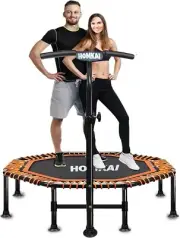51 Foldable Mini Trampoline Rebounder,Fitness Trampolines,T Shape Adjustable Foa
