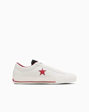 日本限定 Converse ONE STAR GF 防潑水 皮革 小星星 白色x紅星星/ 27.5 cm