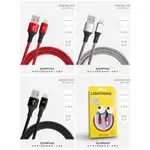 DAPAD LIGHTNING TO USB/APPLE TO USB 2.4A 1米 快充鋁合金亮燈傳輸線/傳輸充電線